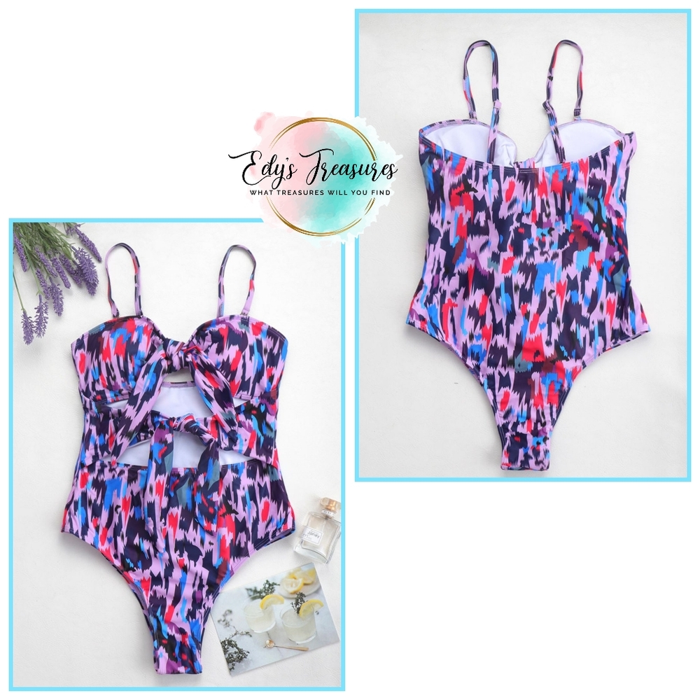 New Knot Cutout One-Piece Swimsuit - Picture 1 of 5